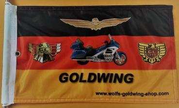 GOLDWING-Deutschland mit der Goldwing, den Goldwing Emblemen und Werbung, 40 x 26 cm. passend für 678-016B & 678-016 - Kopie